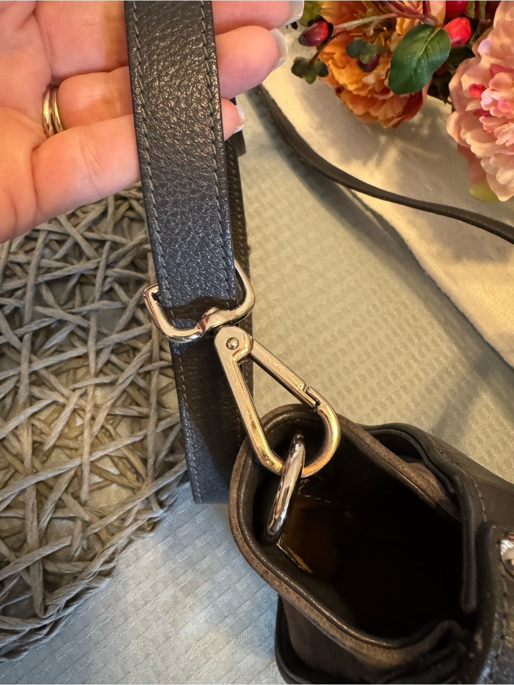 Jimmy Choo Rosalie dark gray leather and suede - Picture 11 of 15